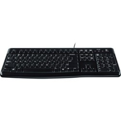 Logitech K120 Rugged Keyboard - Connectivity Cable - USB Interface - English - Black - PC