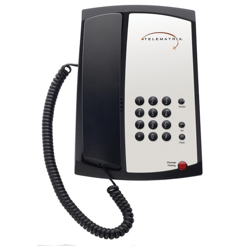 Telematrix 3100MWB Single Line Guest Room Phone - Black