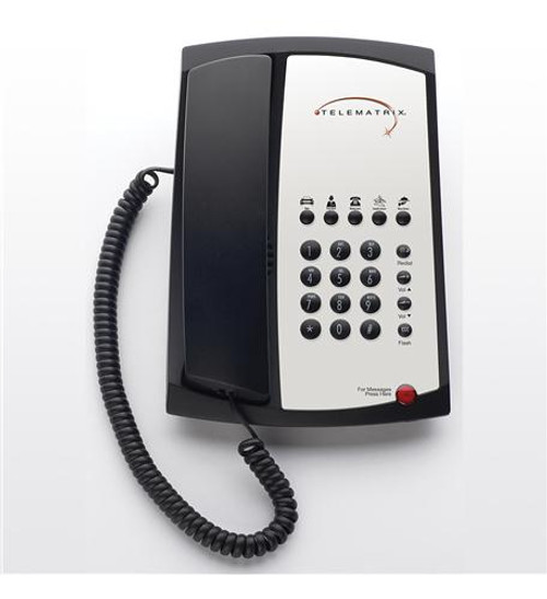 Telematrix 3100MW5 Single Line Analog Hotel Phone - Black