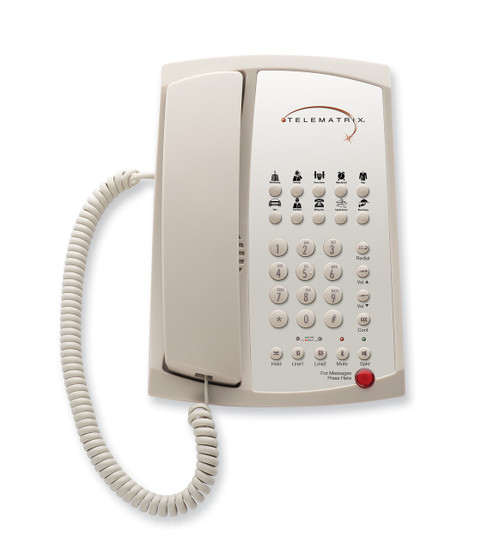 Telematrix 3100LBY Single Line Lobby Phone Ash 31009