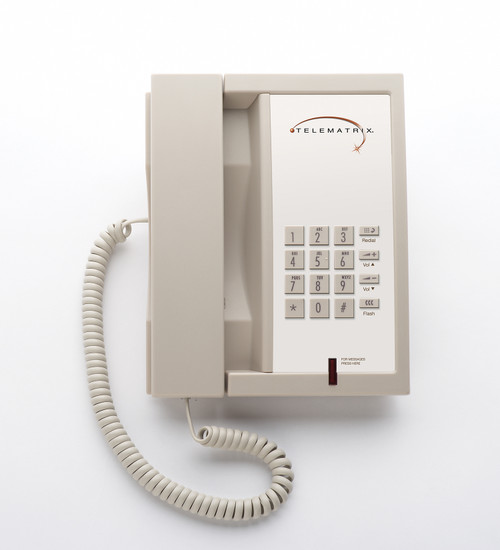 Telematrix 3300MWB Single Line Guest Room Phone Ash