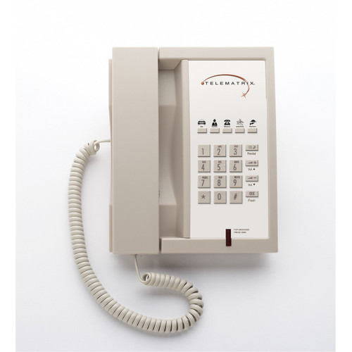 Telematrix 3300MW5 Single Line Analog Hotel Phone - Ash