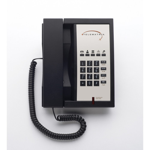 Telematrix 3300MW5 Single Line Analog Hotel Phone - Black