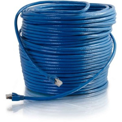 C2G Cat6 Snagless Solid Shielded Network Patch Cable - Blue - 50 ft