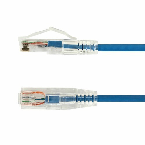 RJ45 Cat6a UTP 10GB Ultra-Thin 20 ft Patch Cable Premium Fluke Patch Cable Black