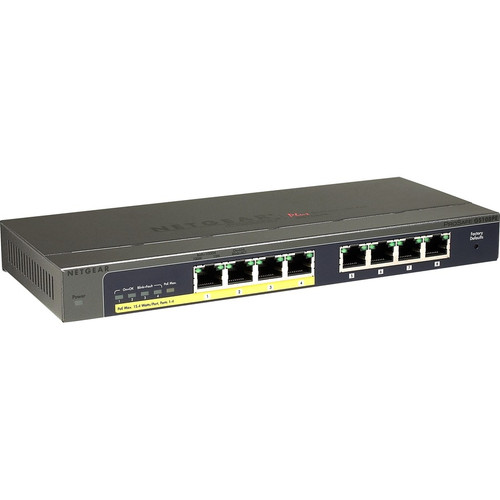 Netgear ProSafe Plus Switch 8-port Gigabit Ethernet Switch with 4-port PoE GS108PE-300NAS
