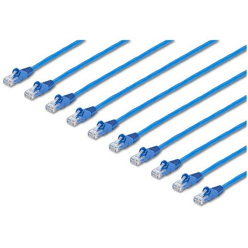 StarTech.com 1 ft. CAT6 Cable - 10 Pack - BlueCAT6 Patch Cable - Snagless RJ45 Connectors - Category 6 Cable - 24 AWG (N6PATCH1BL10PK) N6PATCH1BL10PK