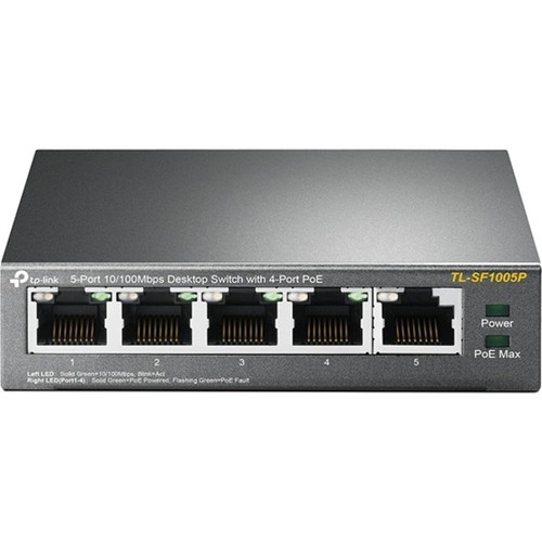 TP-Link 5-Port 10/100Mbps Desktop Switch with 4-Port PoE TL-SF1005P