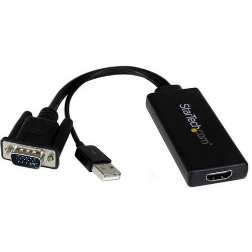 StarTech.com VGA to HDMI Adapter with USB Audio - VGA to HDMI Converter for Your Laptop / PC to HDTV - AV to HDMI Connector (VGA2HDU) VGA2HDU