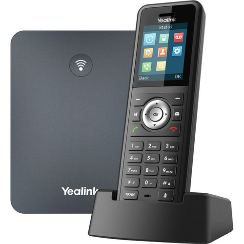 Yealink W79P IP Phone - Cordless - Corded - DECT - Wall Mountable, Desktop - Black, Classic Gray W79P