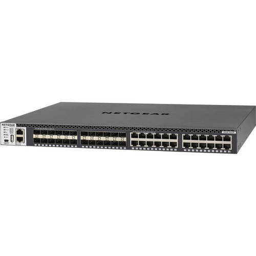 Netgear M4300 Stackable Managed Switch with 48x10G including 24x10GBASE-T and 24xSFP+ Layer 3 XSM4348S-100NES