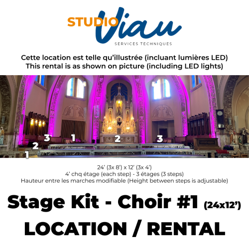 (Rental) Stage Kit for Choir #1 with LEDs